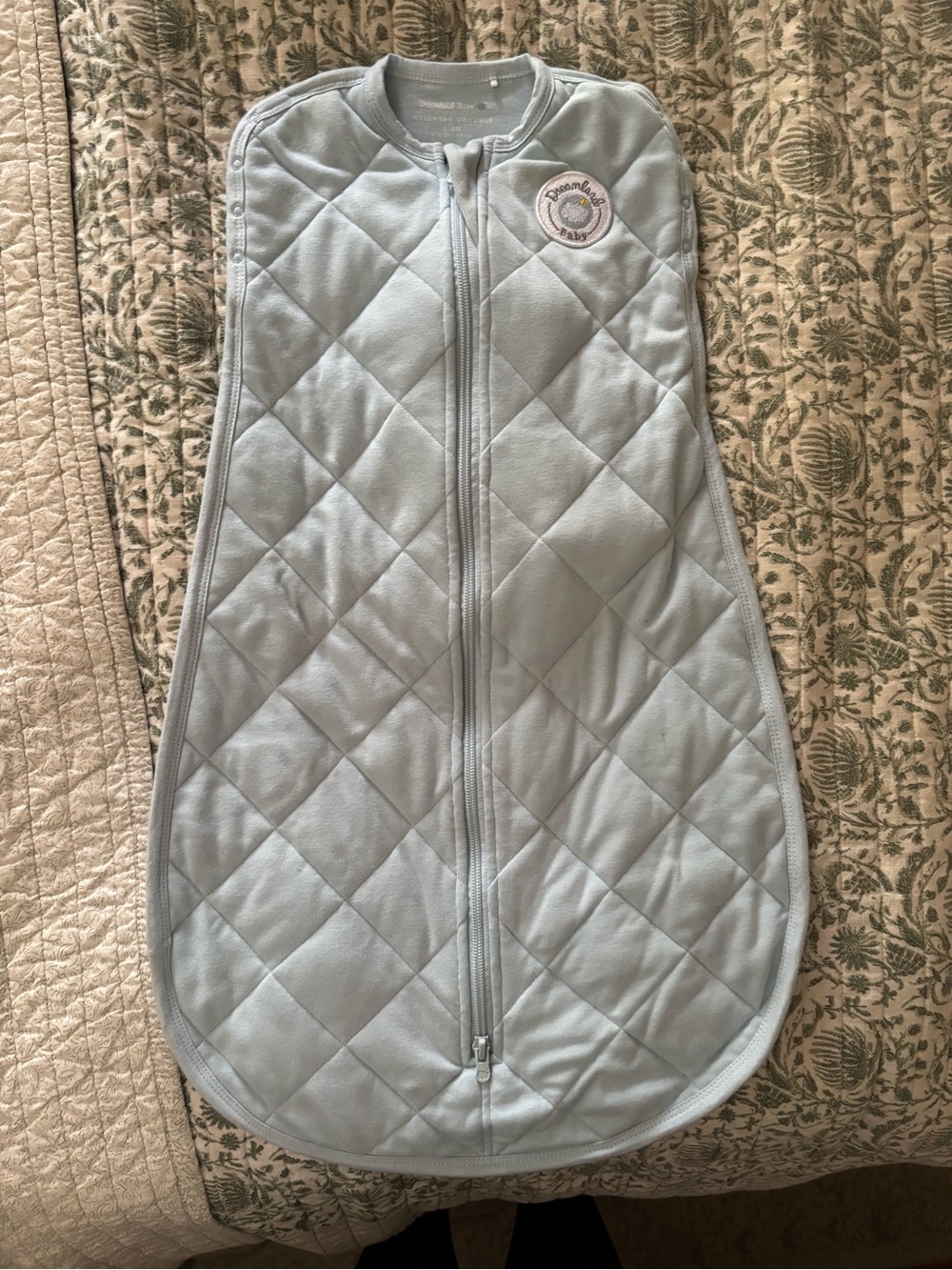 Dreamland Baby Co Light Blue Quilted Baby Sleep Sack Swaddle